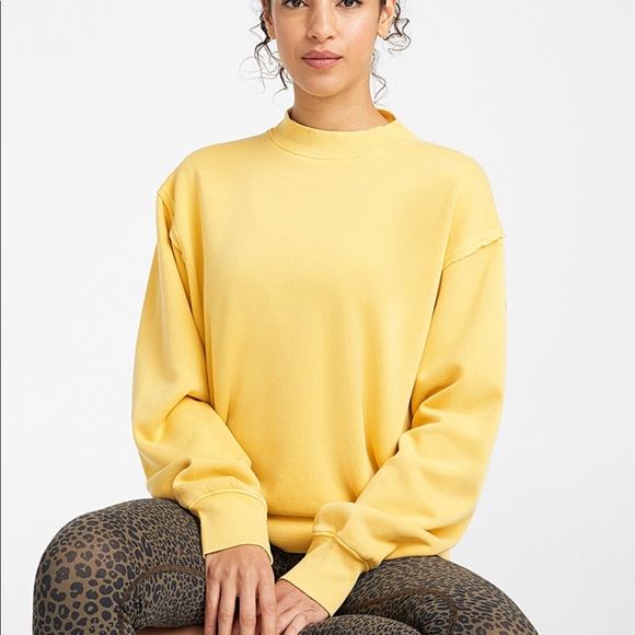 Alo Yoga Yellow Sweatshirt (large) - Picture 1 of 5